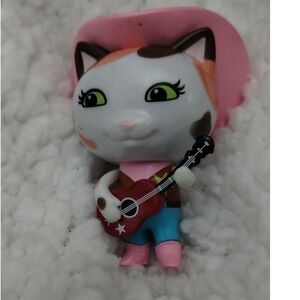 Disney Sheriff‎ Calli Figure Cowboy Cat with Guitar Pink Hat Figurine Toy